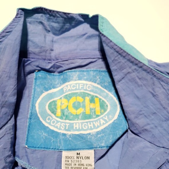 Vintage Pacific Coast Highway Windbreaker Blue M - Picture 2 of 4